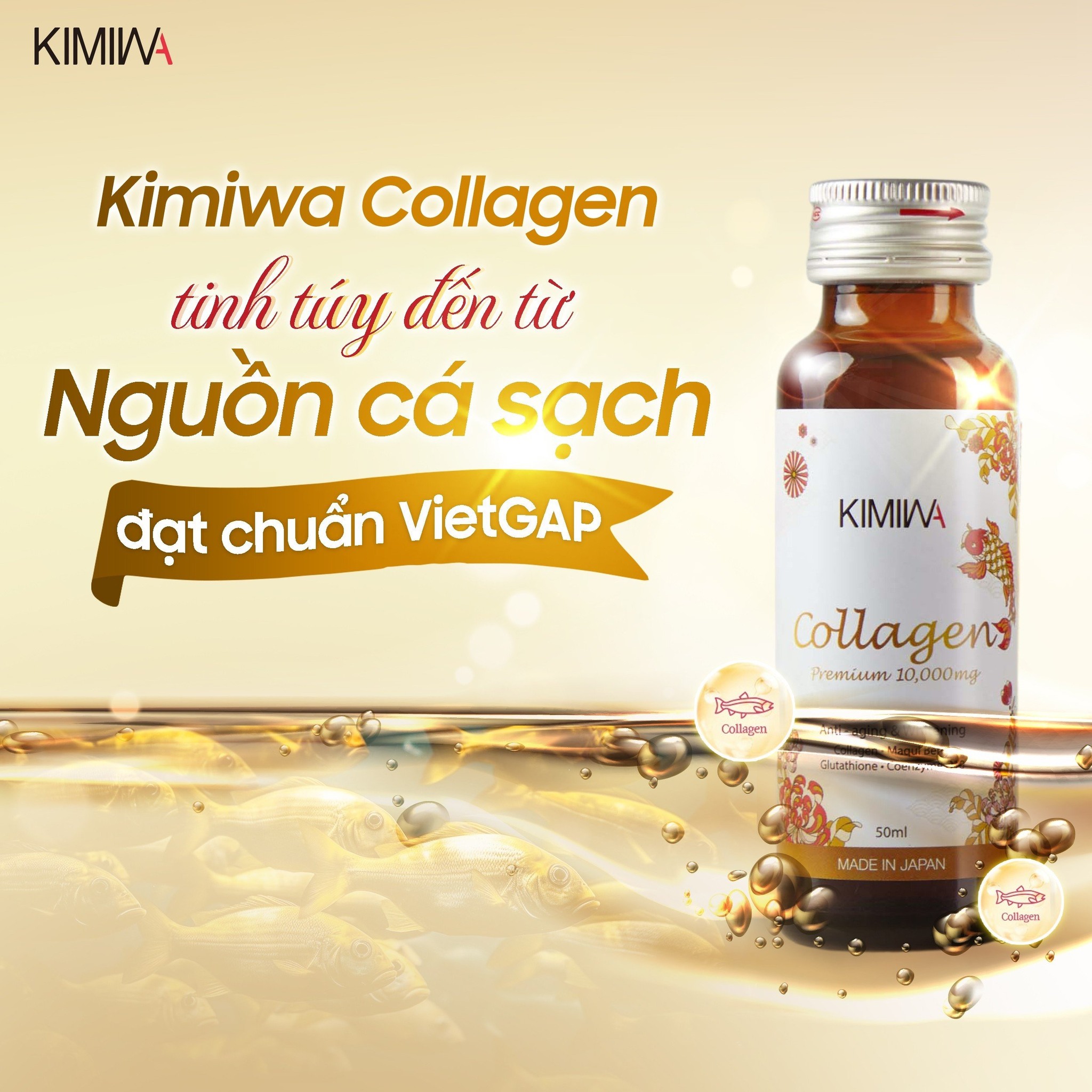 Kimiwa Collagen - collagen từ da cá đạt chuẩn VietGap