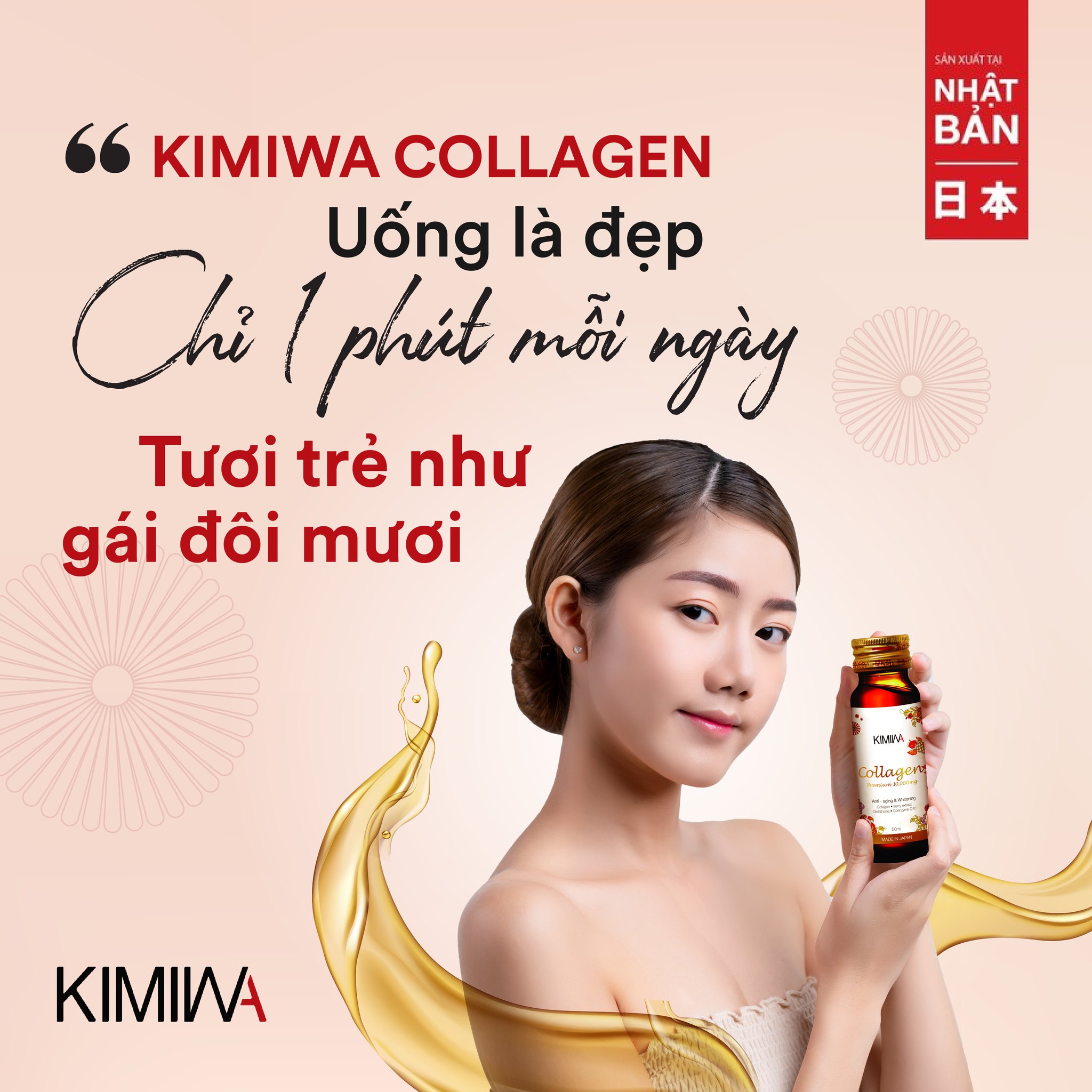 Kimiwa Collagen Premium - nước uống collagen Nhật Bản